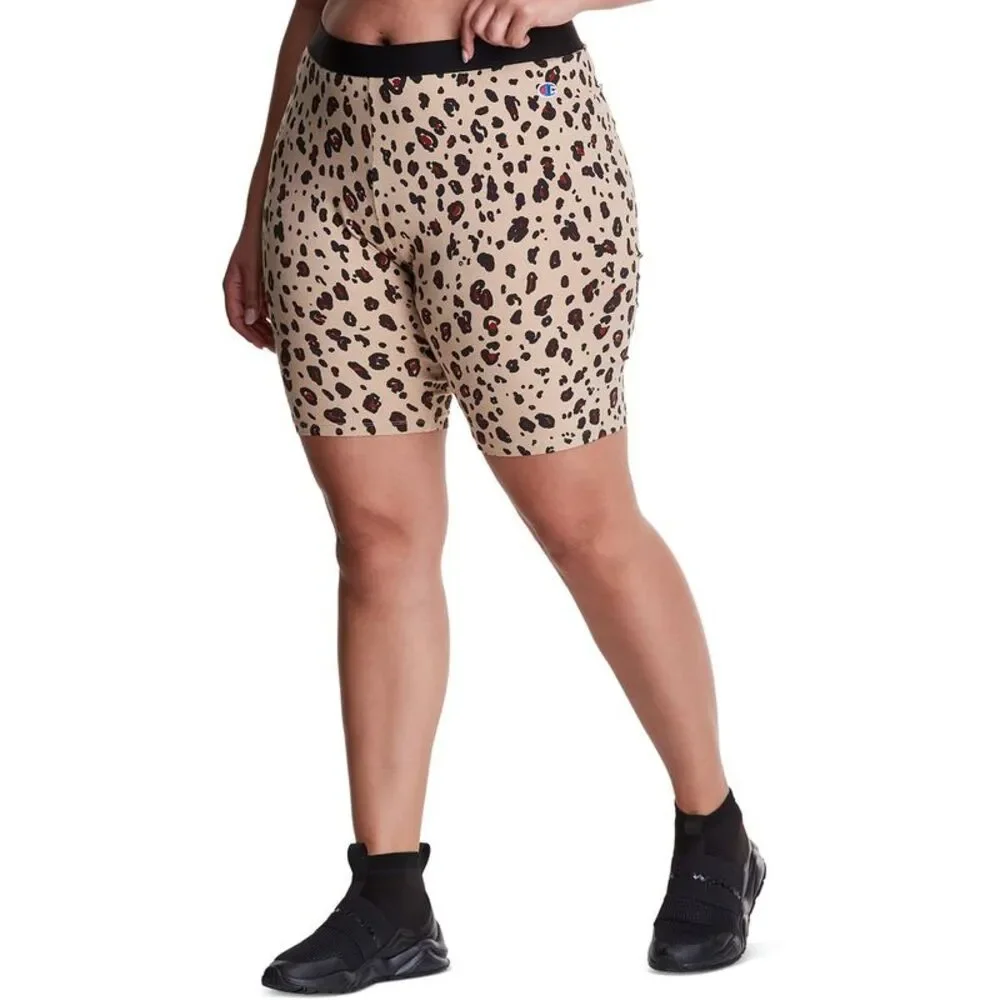 Champion Womens Tan Yoga Workout Fitness Bike Short Plus NWT